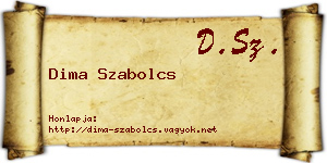 Dima Szabolcs névjegykártya